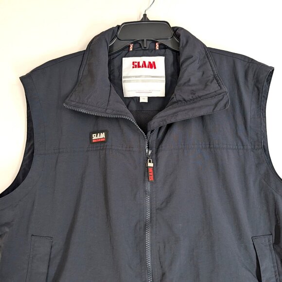 SLAM ATS Vest Mens M Black Full Zip Zip Pockets Lining Logo Work Outdoors Active - Picture 8 of 16